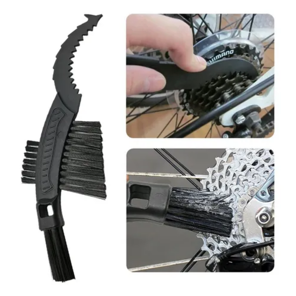 PACK 17 UNIDS. | Cepillo Limpieza Bicicleta 3en1 Chepark TIL-34 Cadena Engranaje