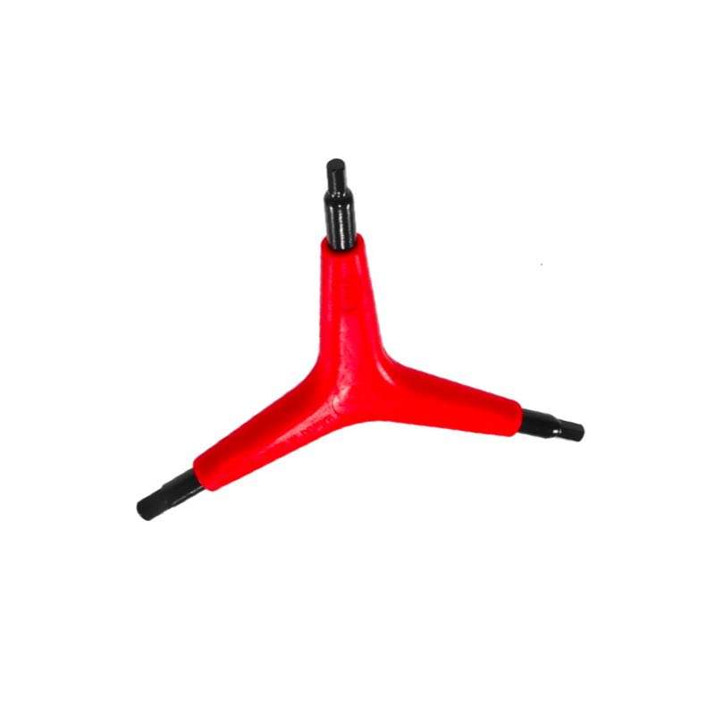 PACK 30 UNIDS. | Llave Allen Y Atom 4-5-6mm Roja Acero Taiwan Triple Medida